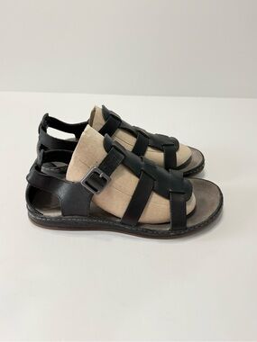 Chaco Aubrey Black Leather Ankle Strap Sandals Open Toe Women’s Size 7